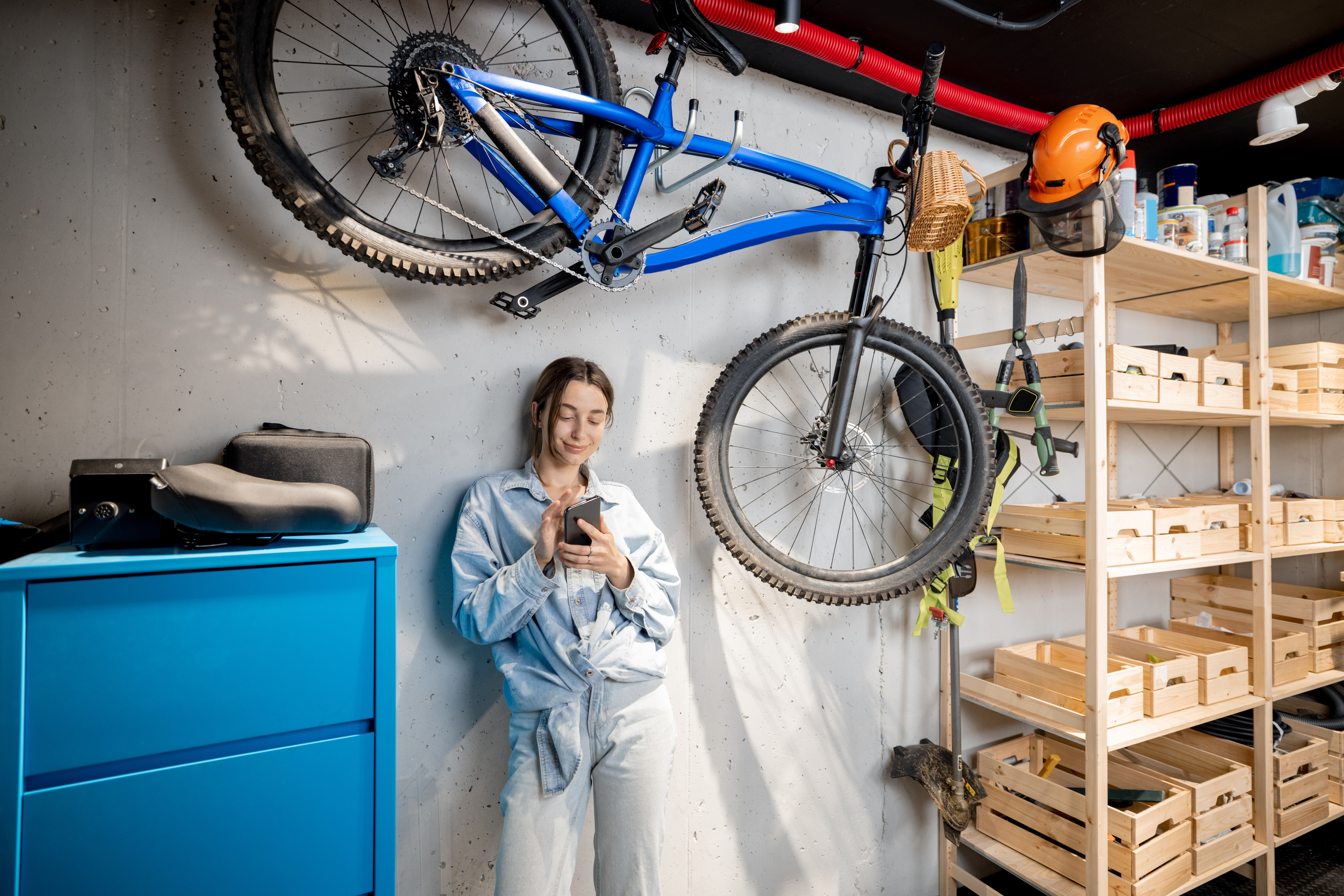 Fahrrad aufhängen in Garage